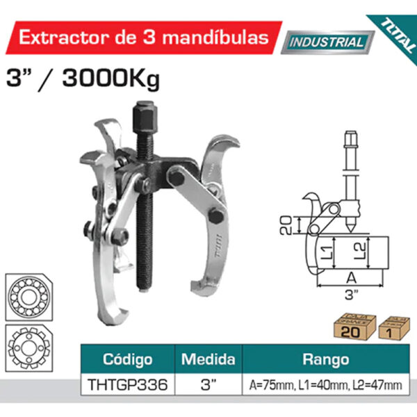 EXTRACTOR DE BALINERAS 3 INDUSTRIAL TOTAL (THTGP336) - Image 3