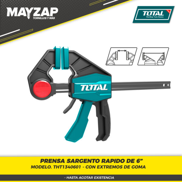 PRENSA SARGENTO DE BARRA 63X300 MM 12" INDUSTRIAL TOTAL (THT1340602) - Image 3