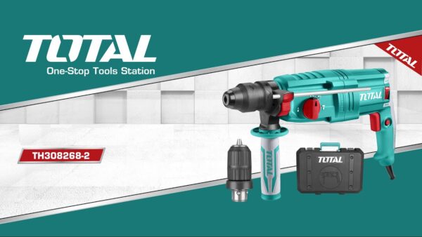 TALADRO ROTOMARTILLO SDS PLUS 800W 2.5 JOULES 110-120V TOTAL (UTH308268) - Image 3