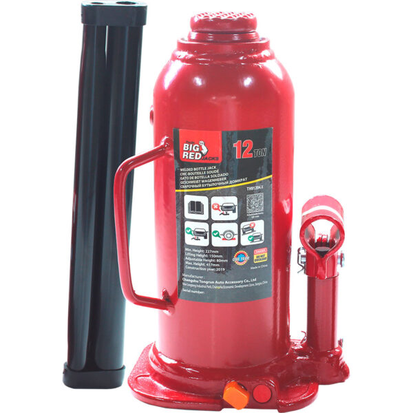 GATA HIDRAULICA BOTELLA 12 TON ALTURA MINIMA 230MM LEVANTE 155MM AJUSTE 80MM - Image 3