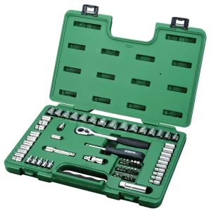 JUEGO COPA  1/4"- 3/8"  6PT - PUNTAS 65PZ MM/PUL SATA