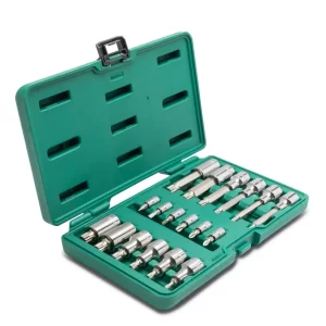 JUEGO COPAS MULTIDENTADA 1/2" - PHILLIPS Y RECTO 1/4" 18PC SATA