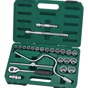 JUEGO COPAS  1/2"  12PT 24PZ MM SATA