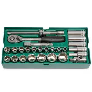 JUEGO DE COPAS 1/2" BANDEJA  27 PZ MM SATA