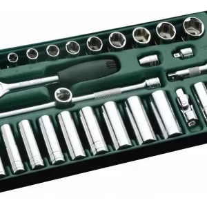 JUEGO DE COPAS 3/8" BANDEJA  29PZ PULG SATA