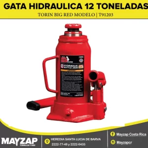 GATA HIDRAULICA BOTELLA 12 TON ALTURA MINIMA 230MM LEVANTE 155MM AJUSTE 80MM