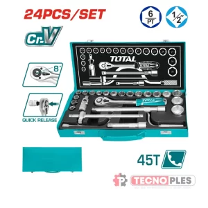 RACHE CON COPAS 1/2" X 24 PZS INDUSTRIAL TOTAL (THT141253)