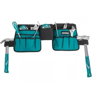 Cinturón Porta Herramientas Total THT16P2031 - Ajustable - 14 Bolsillos - Poliéster 600D - 2 piezas