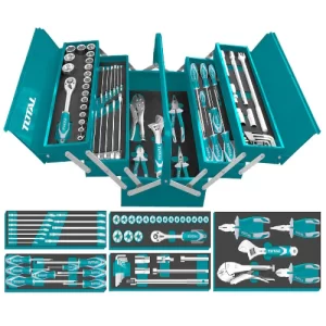 CAJA DE HERRAMIENTAS INCLUYE 59 PZS INDUSTRIAL METALICA TOTAL (THTCS12591)