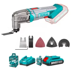 MULTIHERRAMIENTA INALAMBRICA OSCILANTE 20V + ACCESORIOS BATERIA Y CARGADOR NO INCLUIDO TOTAL (TMLI2001)