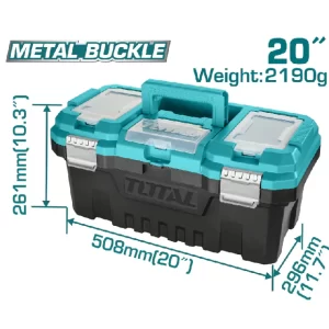 CAJA HERRAMIENTA 20" PLASTICA CIERRE METALICO TOTAL (TPBX0202)